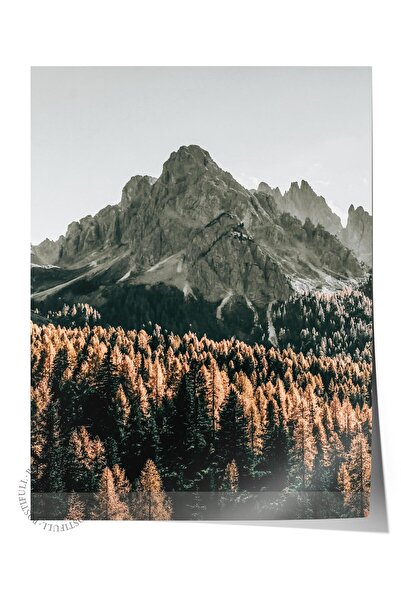 Postifull Poster rustic fără rame, pictură nordică maro NR:198 Fotografie ver...