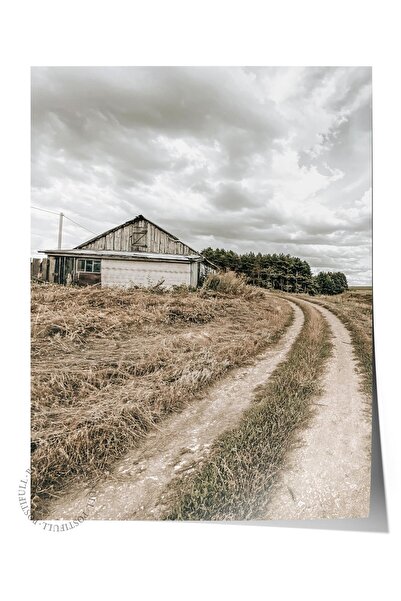 Postifull Poster rustic fără ramă, pictură nordică maro, NR:160 Fotografie fe...