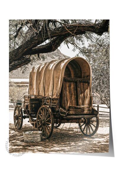 Postifull Poster rustic fără rame, pictură nordică maro, NR:187 Fotografie cu...