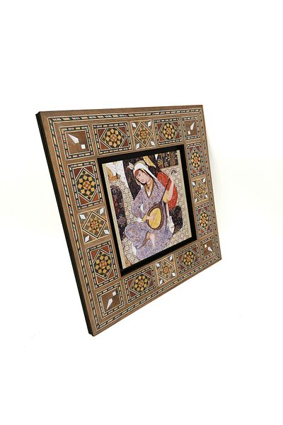 Sadrazam Muzician Femeie Pictură MDF Imprimată în Miniatură 20x20 Krt-124