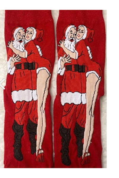 Renetic Yılbaşı Hediyelik Sevgili Çorap Yılbaşı Çorabı, Yeni Yıl Çorabı, Noel Çorabı