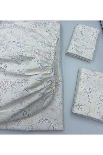 pınarhome collectıon ملاءة مطاطية من القماش القطني 100% + غطاء وسادة عمق الزاوية 28-30 سم من القماش الناعم للموسم الجديد