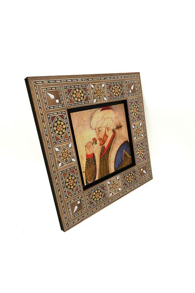 Sadrazam Fatih Sultan Mehmet Printed Mdf Table 20X20 Krt-91