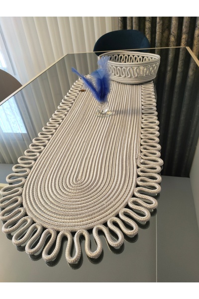 ADES HOME DESİGN Jute, Basket Runner, American Service, Plate, Table Cloth, Coffee Table Cloth, Tricot Runner, Lux Presentation
