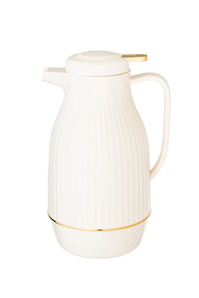Almarhomy Vigin Single Thermos 1 Liter Beige with Gold