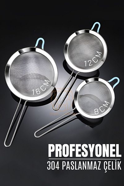 Transformacion 304 Stainless Steel Spiderweb Design Strainer Set - 3 Sizes 721088