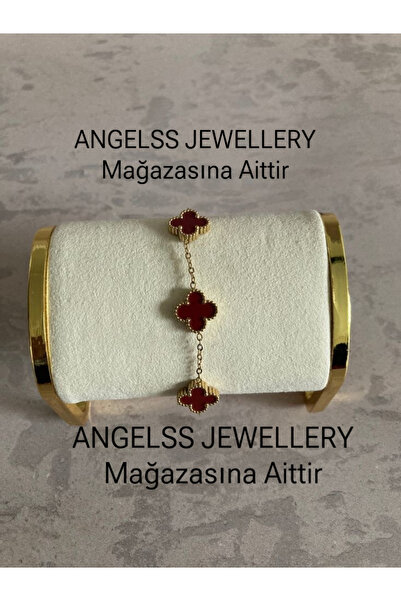 ANGELSS JEWELLERY سوار فان كليف باللون الذهبي العنابي