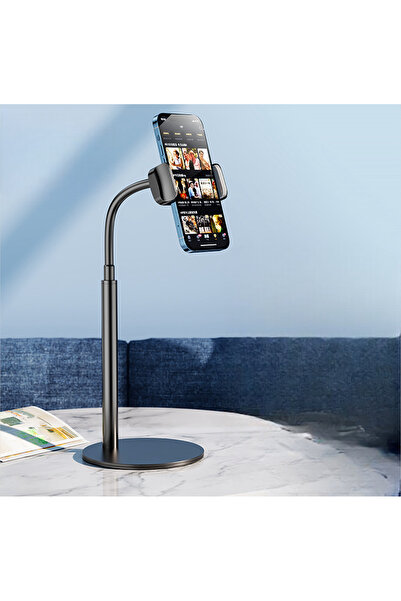 MATECHNO 360 Ayarlı Metal Standlı Masa Üstü Metal Gövde Telefon Tutucu Telefo...