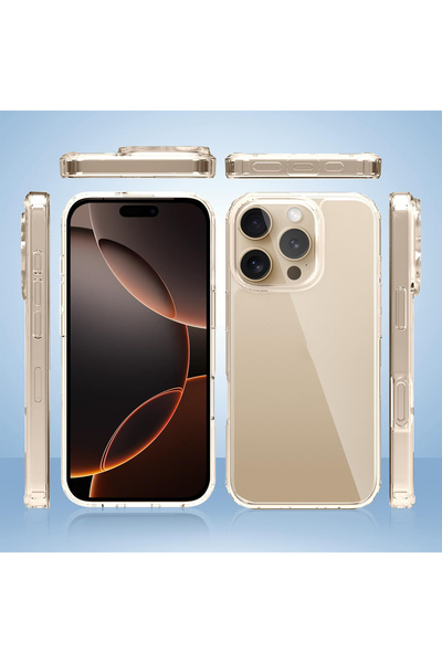 Merwish Apple İphone 16 Pro Uyumlu 6.1 Inç 2.0 Mm Sararmaya Karşı Dayanıklı Ş...