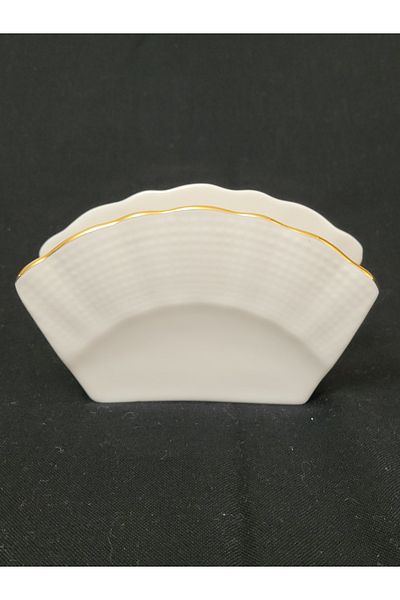 Kütahya Porselen Gold Gilded Bonnet - Napkin Holder