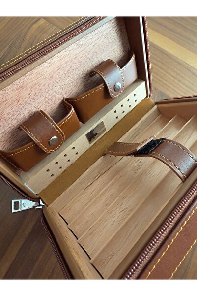 COHİBA Cohiba Puro Çantası Humidor Özellikli Taba Renk İspanyol Sediri