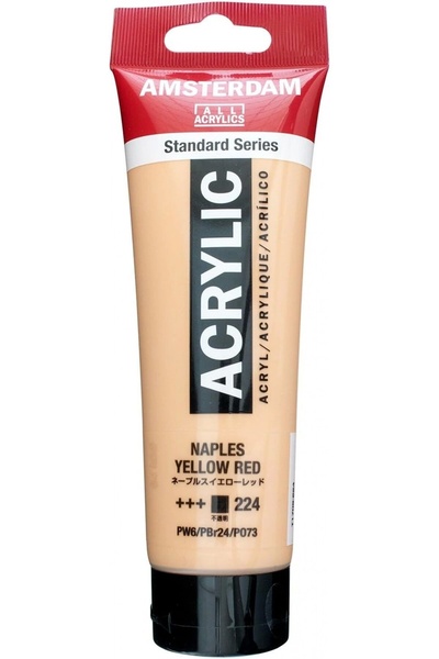 Genel Markalar Amsterdam Standart Akrilik Boya 120ml Naples Yellow Red / 224
