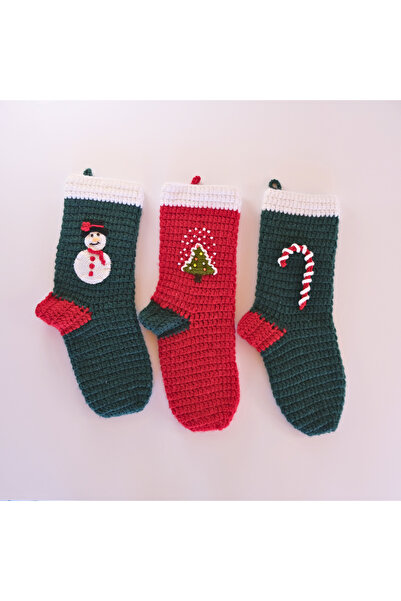 Atelier Nui Woolen Hand Knitted New Year Themed Christmas Gift Socks Set