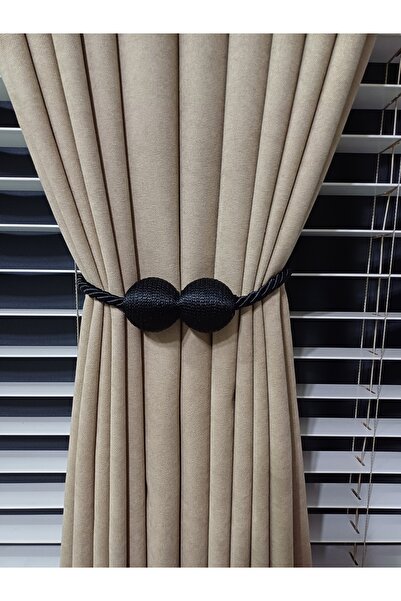 venedik home Μαύρο Χρώμα Μοντέρνο Αξεσουάρ Μαγνητικού Συλλέκτη Κουρτινών με Σ...