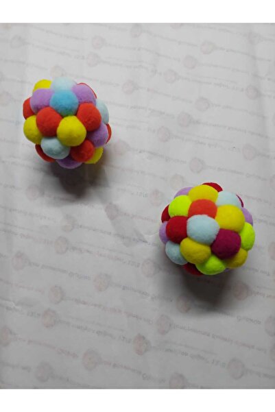 AN7 PONPON TOP KEDİ OYUNCAĞI SESLİ  2 ADET 7 CM