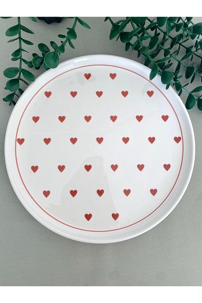 VENÜS HOME DECORATION طبق تقديم كبير على شكل قلب أحمر مقاس 25 سم