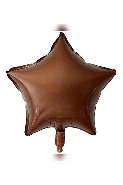 TREND Caramel Star Foil Balloon 18 Inch 45 cm Star Balloon - Caramel Brown Birthdaysupplies