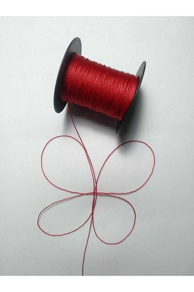 Eskişehir hobi sanat 50 Meters Red Rosary Rope - 0.8 mm Color