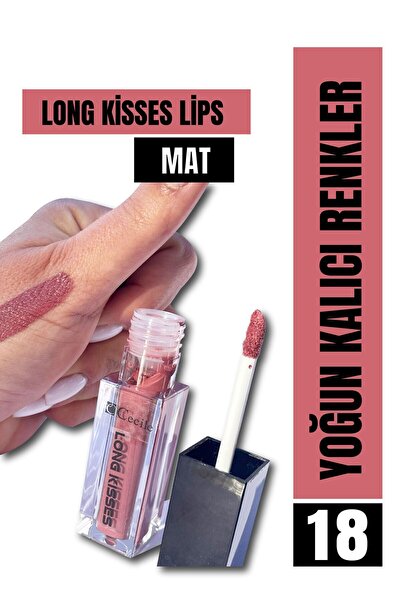 Cecile Kalıcı Mat Ruj - Cecile Long Kisses Lipgloss 18 Soft Maroon 8698438402040