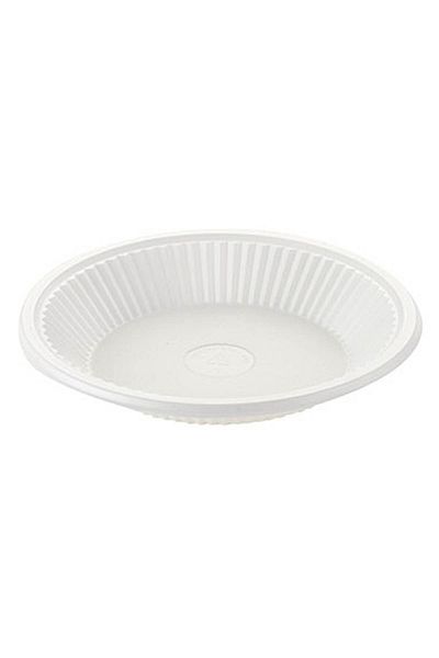 minik shop 17cm Medium Size Economical Plastic Plate - 100Pcs