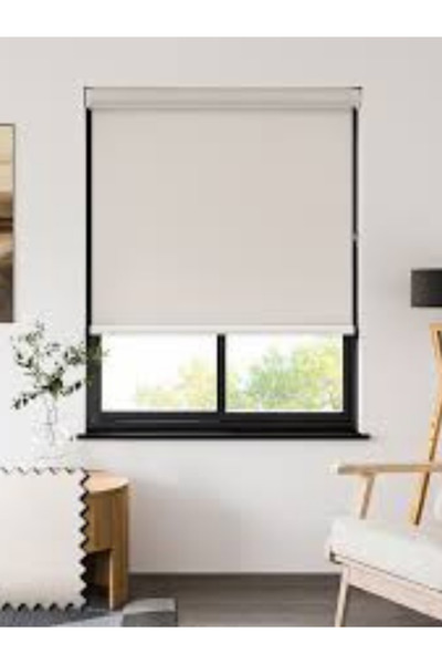 MATTEXT MEKANİK PERDE SİSTEMLERİ Krem blakout (karartma) stor perde