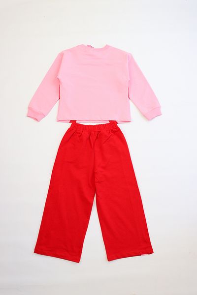 Pijamella Girls' 2-Piece Set Oversize Crew Neck Sweatshirt-Spanish Leg Tracksuit Set