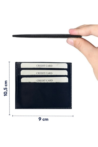 Shoes Comfort %100 Hakiki Deri Süper Ince Unisex Para Gözlü Kartlık, 6 Bölmel...