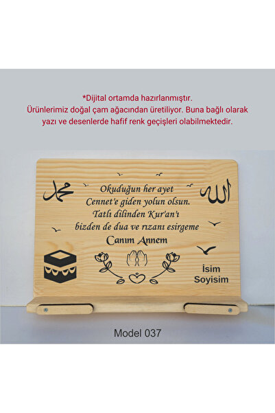 münzevi İsme Özel Masaüstü Rahle/ Kitap Tutucu - Canım Annem Anneler Günü Içi...