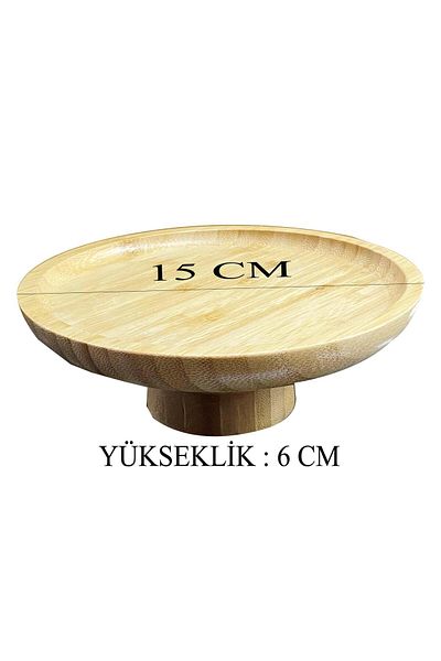 Altabi Bamboo Pedestal Serving Plate 15 cm Mini Catering Presentation