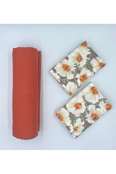 pınarhome collectıon الموسم الجديد - قطن عضوي 100%، رمل ناعم وشرفة مرنة + غطاء وسادة عمق الزاوية 28-30 سم