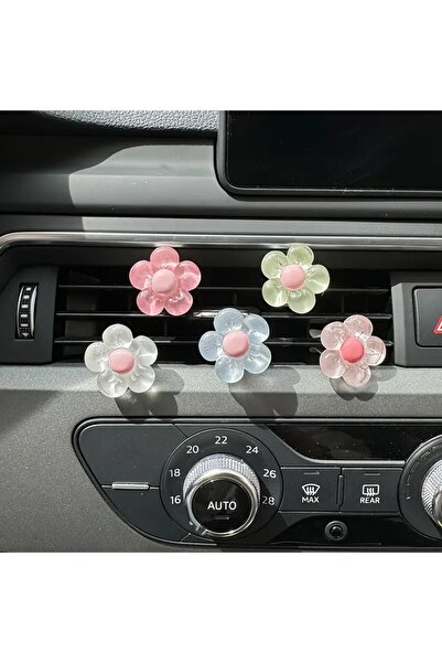 Çiçek Antalya 2 Adet Şeffaf Parlak Araç Papatya Araba Klima Süsü Otomobil Süslemeleri Araç Içi Aksesuar