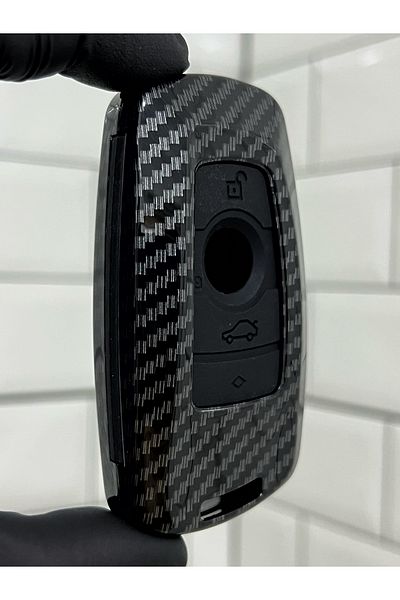 GMA KEYS Black Carbon Key Case Cover for - Bmw 1 3 5 7 Series, X1 X3 X4 X5 F10 F15 F16 F20 F30 F18 F25 M3 M4