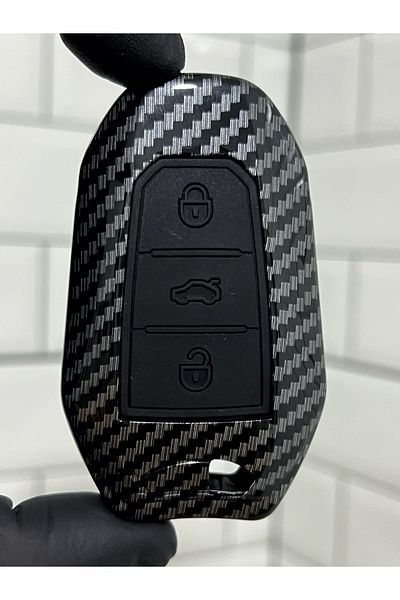 GMA KEYS Peugeot Rifter 208 308 508 - Carbon Key Protection Case, Water Free Black Color