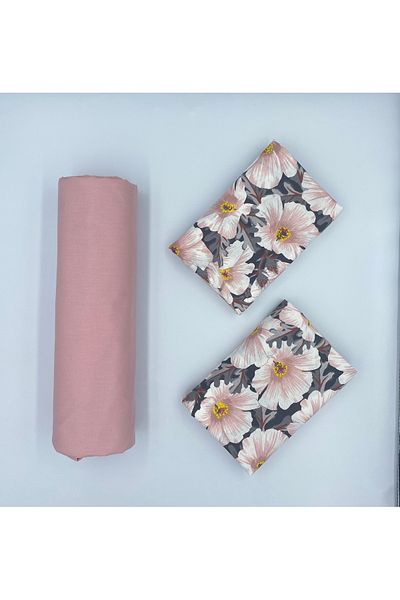pınarhome collectıon New Season - 100% Organic Cotton, Soft Sand and Elastic Crossbody+Pillow Cover Corner Depth 28-30 cm
