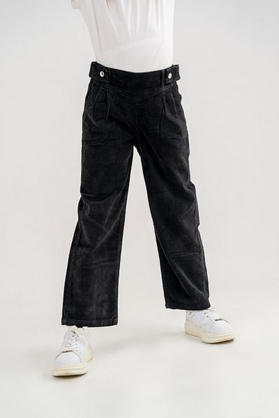 GİYİCEM TEKSTİL Girl's Pleated Waist Detailed Chenille Trousers 2527