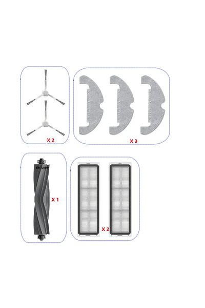 LİN GRUP Dream E D10 Plus Gen 2 Robot Vacuum Cleaner Compatible Spare Parts Set