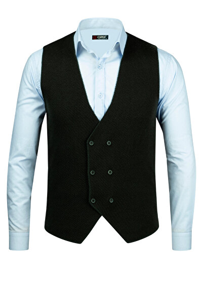 Veli Önkal Buttoned Knitwear Knitted Classic Sports Men's Vest