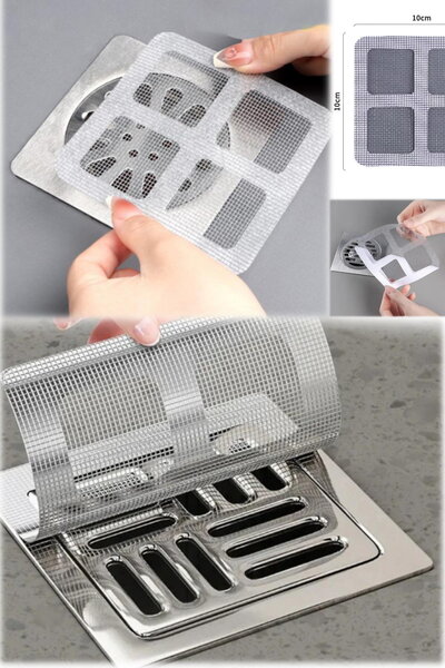 10-Piece Mesh Drain Covers, Fly Prevention Odor Prevention Tools for Home Bathroom, Universal Drainage Strainer