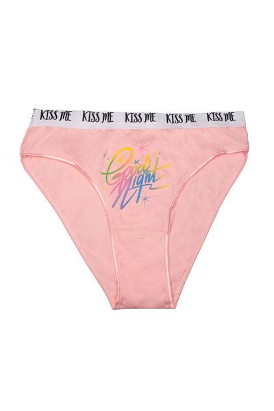 Tutku Pink Printed Bikini Panties