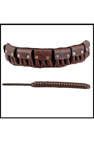 Uygunayakala Uyguna-Yakala Kapaklı - Kahve - 12 CL Suni Deri Fişeklik -8052-K