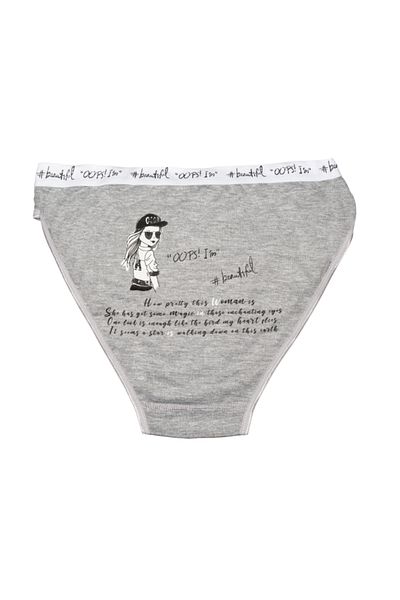 Tutku Chiloți bikini gri imprimat