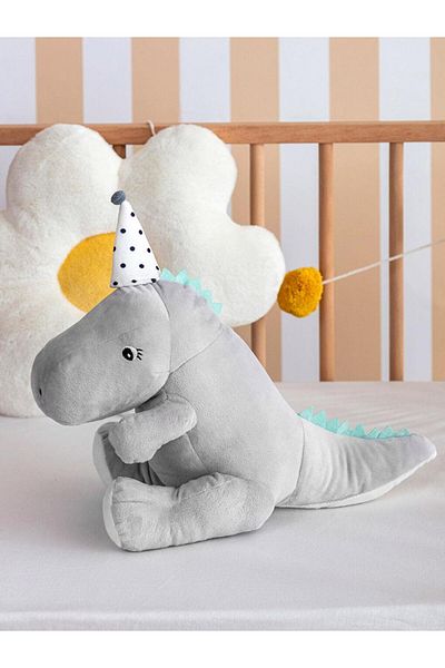 LC Waikiki Lcw Home Dinosaur Embroidered Plush Filled Baby Cushion 40 cm