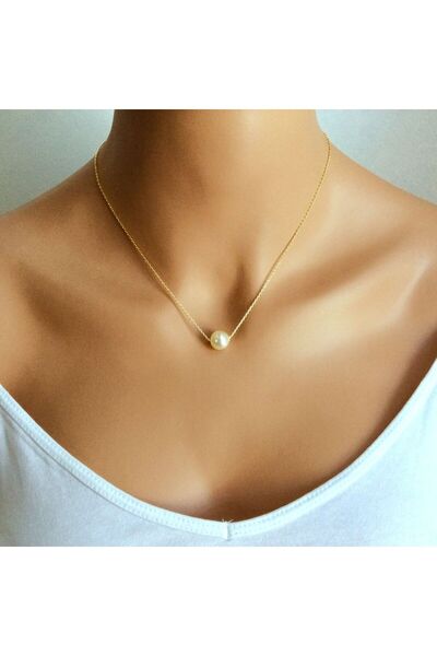 modernist Women's Lacquered Glass Pearl Necklace