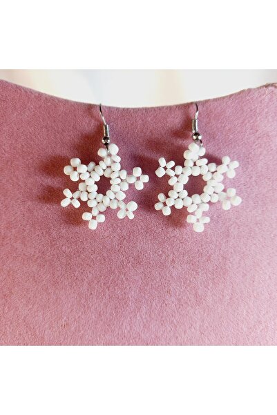 Crystal Atelier Handmade Beads Miyuki New Snowflake Earrings