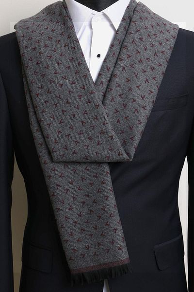 Esgue Burgundy-Grey Double-Sided V Patterned Viscose Camisole