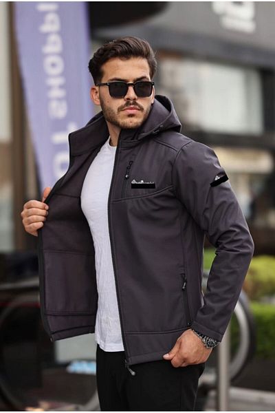 Güray Store Soft Shell Water and Wind Proof with Fleece Inside Tactical Coat Biker Coat