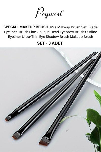 PEYWEST Eye and Eyebrow Makeup Brush Set 3 Pieces Professional Product