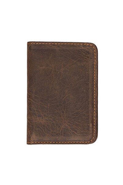 PLM Enrico Slim Deri Kartlık G6 Antik Açık Kahve