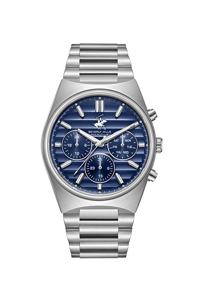 Beverly Hills Polo Club BEVERLY HILLS POLO CLUB BP3744X.390 Men Multi Function Display Watch & Metal Strap Silver