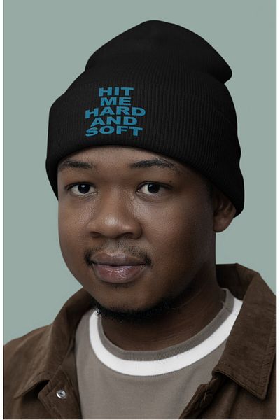 Fuddy Moda Billie Eilish Printed Unisex Fold Cap - Hit Me Hard and Soft Writing, Winter Outdoor